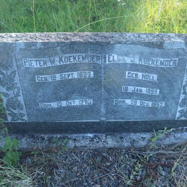 KOEKEMOER Pieter W. 1892-1973 &amp; Elsie J. HOLL 1899-1952