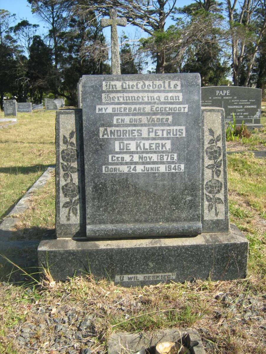 KLERK Andries Petrus, de 1876-1946