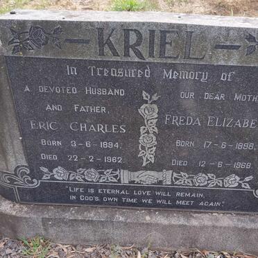 KRIEL Eric Charles 1894-1962 & Freda Elizabeth 1898-1968