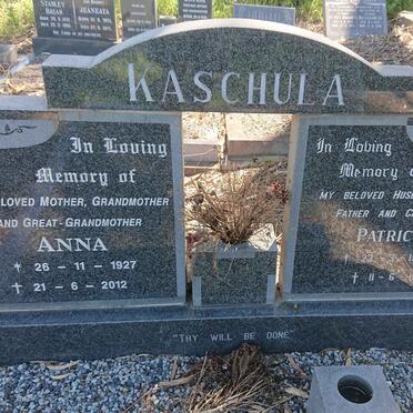 KASCHULA Patrick 1926-1985 &amp; Anna 1927-2012
