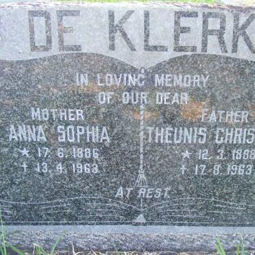 KLERK Theunis Christiaan, de 1888-1963 &amp; Anna Sophia 1886-1963