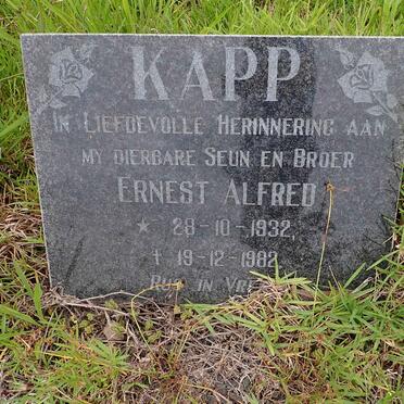 KAPP Ernest Alfred 1932-1982