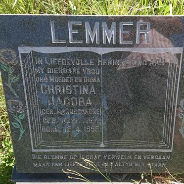 LEMMER Christina Jacoba 1937-1998