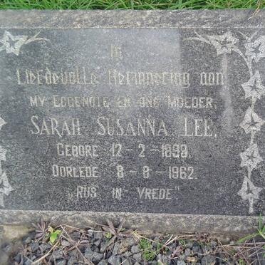 LEE Sarah Susanna 1898-1962