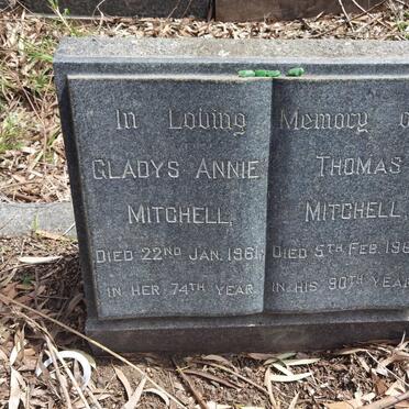 MITCHELL Thomas -1962 & Gladys Annie -1961