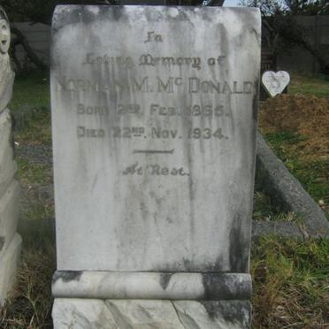 McDONALD Norman M. 1865-1934