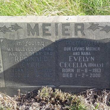 MEIER Reginald Cyril 1920-1965 &amp; Evelyn Cecelia 1913-2000