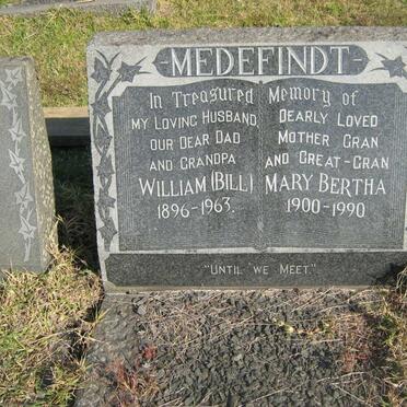 MEDEFINDT William 1896-1963 &amp; Mary Bertha 1900-1990