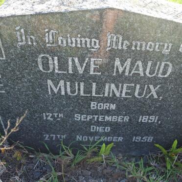 MULLINEUX Olive Maud 1891-1958
