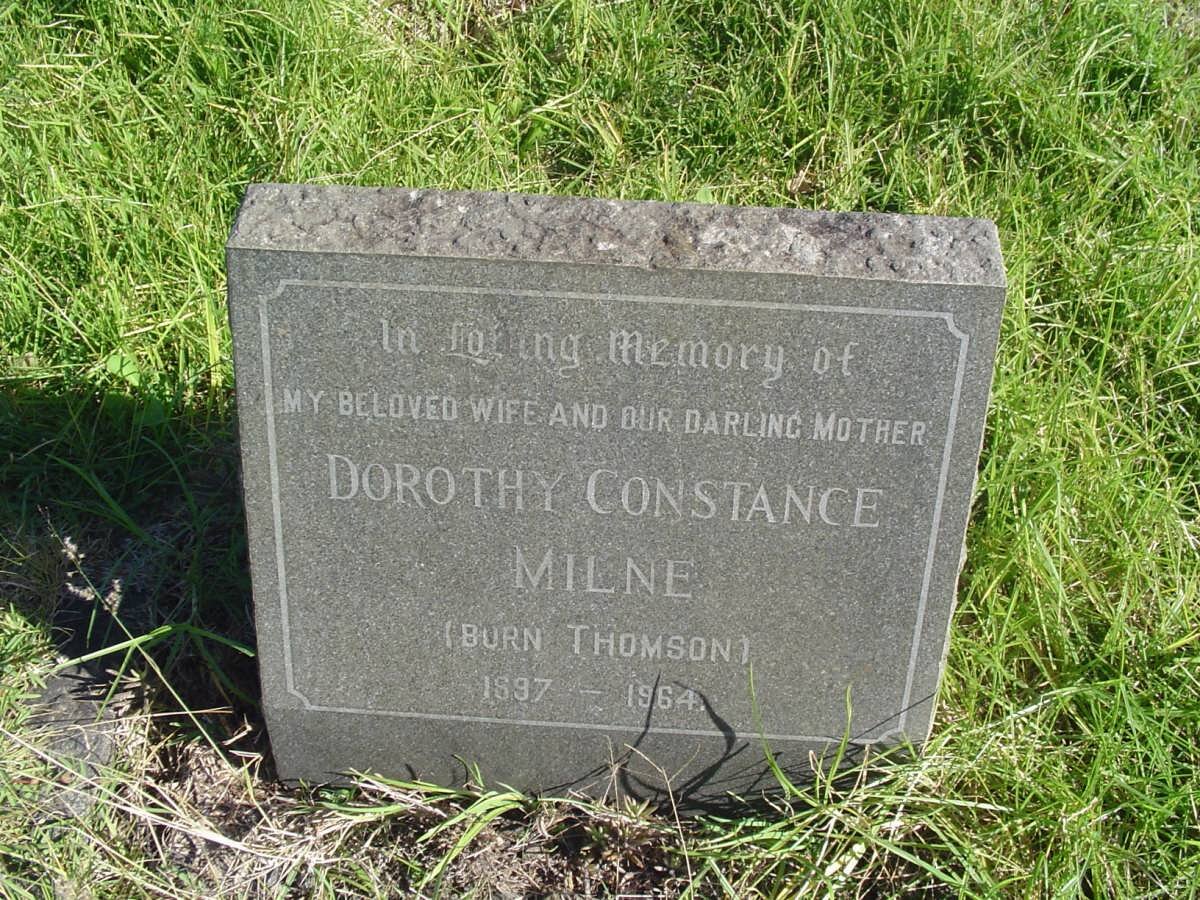 MILNE Dorothy Constance nee THOMSON 1897-1964