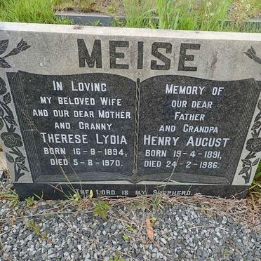 MEISE Henry August 1891-1986 &amp; Therese Lydia 1894-1970