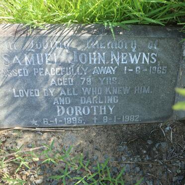 NEWNS Samuel John -1965 &amp; Dorothy 1895-1982