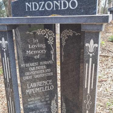 NDZONDO Lawrence Mpumelelo 1940-2021