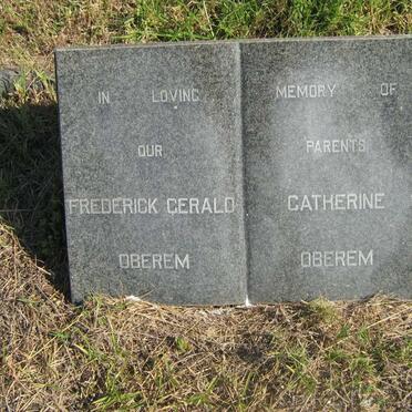 OBEREM Frederick Gerald &amp; Catherine
