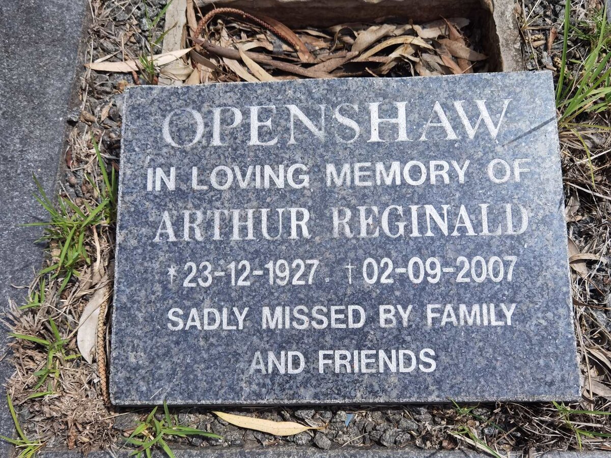 OPENSHAW Arthur Reginald 1927-2007