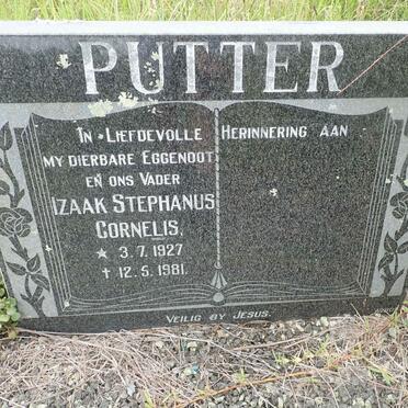 PUTTER Izaak Stephanus Cornelis 1927-1981