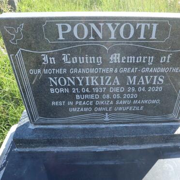 PONYOTI Nonyikiza Mavis 1937-2020
