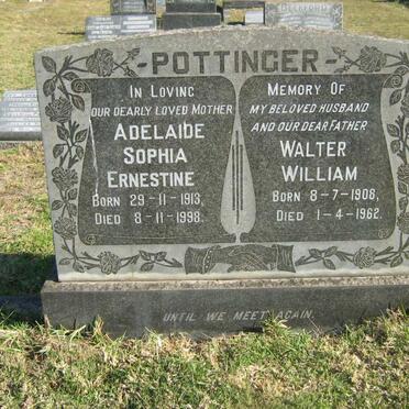POTTINGER Walter William 1908-1962 &amp; Adelaide Sophia Ernestine 1913-1998