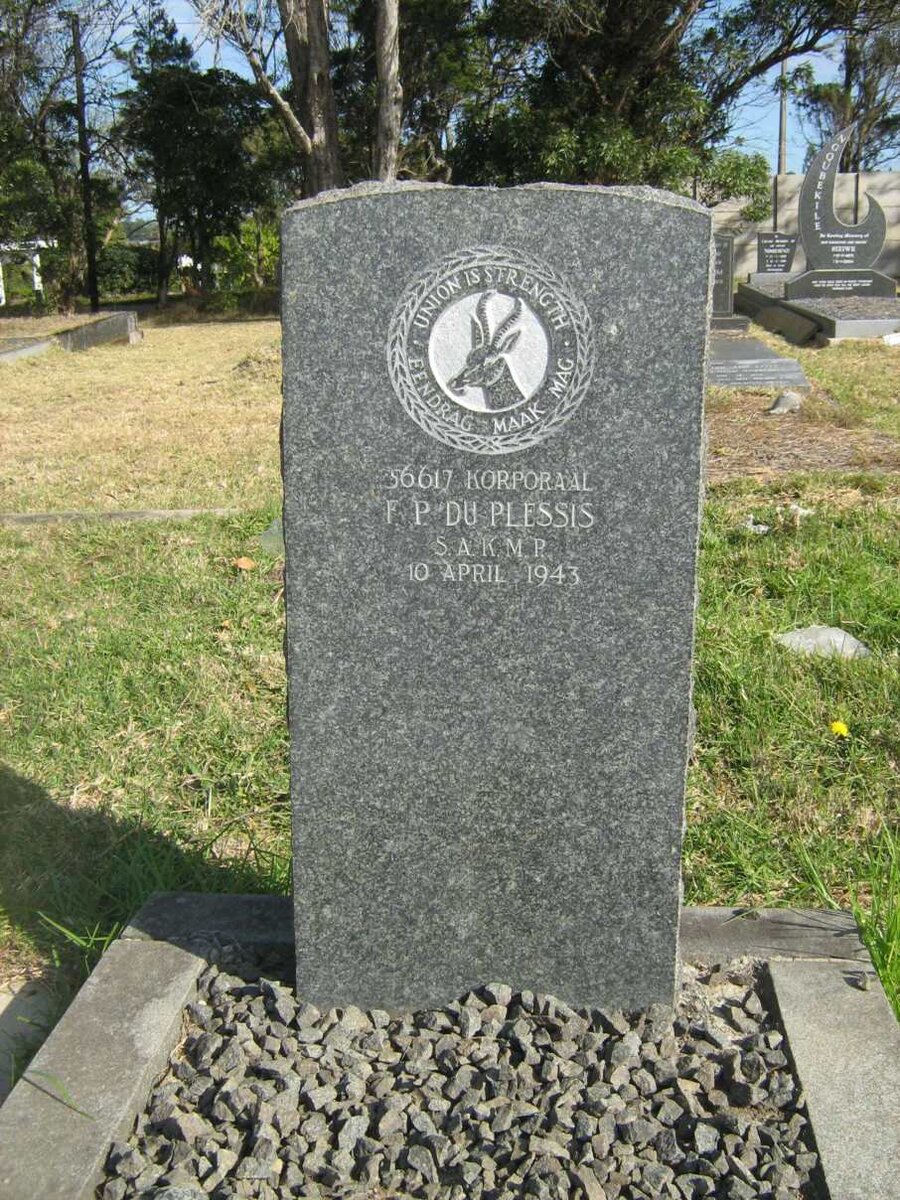 PLESSIS F.P., du  -1943