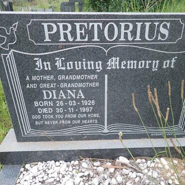 PRETORIUS Diana 1926-1997
