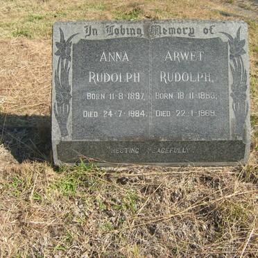 RUDOLPH Arwet 1883-1969 &amp; Anna 1897-1984