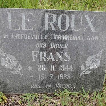 ROUX Frans, le 1944-1983