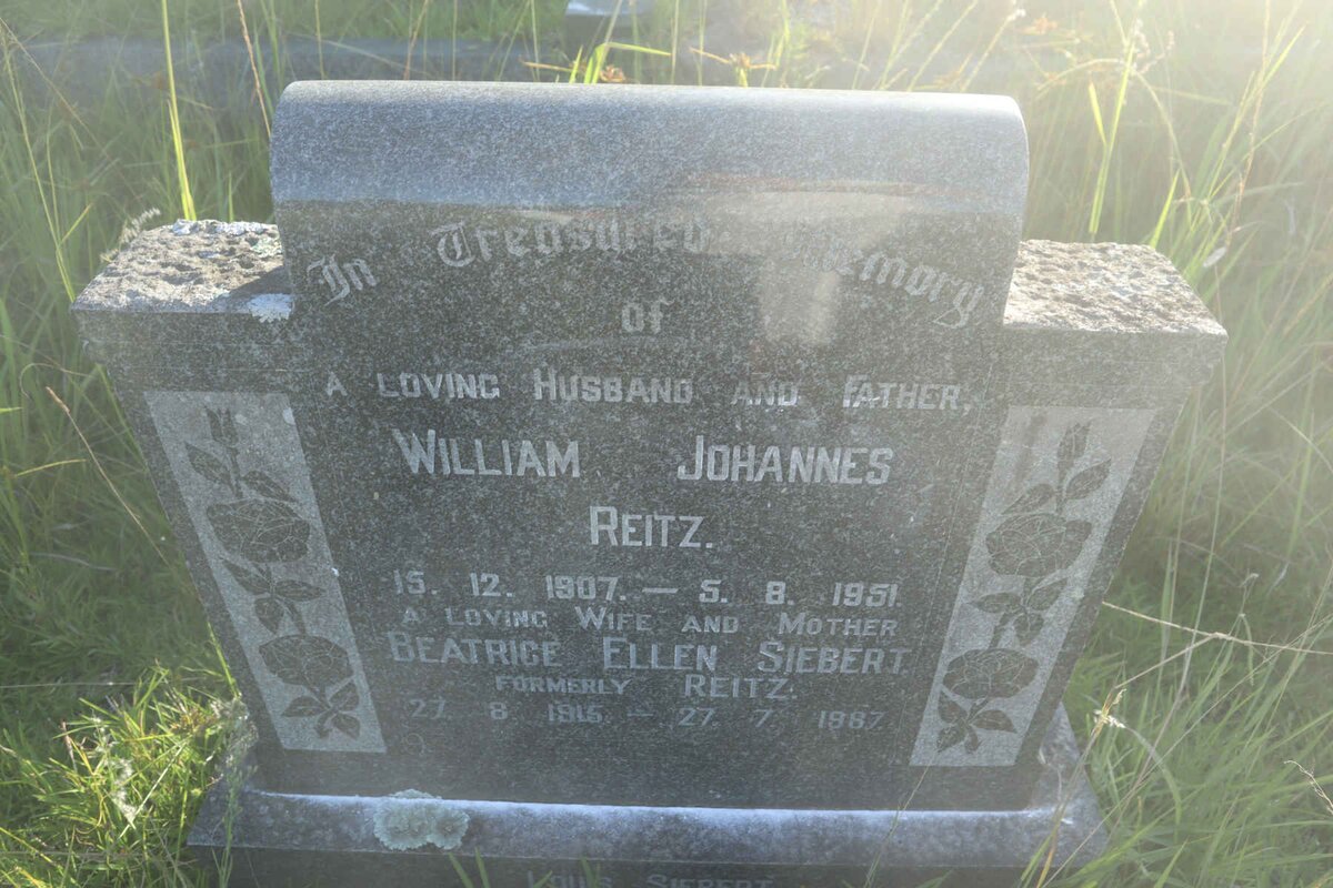 REITZ William Johannes 1907-1951 &amp; Beatrice Ellen SIEBERT formely REITZ 1915-1987