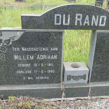 RAND Willem Adriaan, du 1911-1980