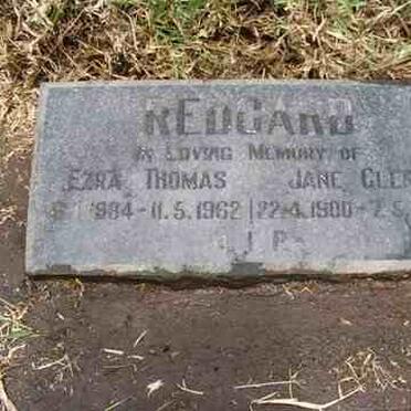 REDGARD Ezra Thomas 1884-1962 &amp; Jane Glen 1900-1984
