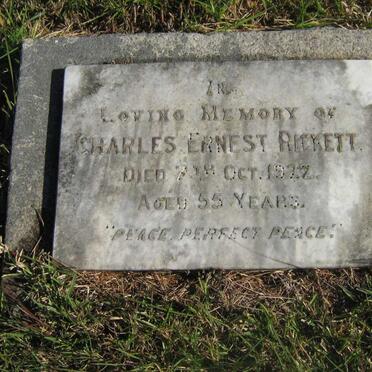 RICKETT Charles Ernest -1922