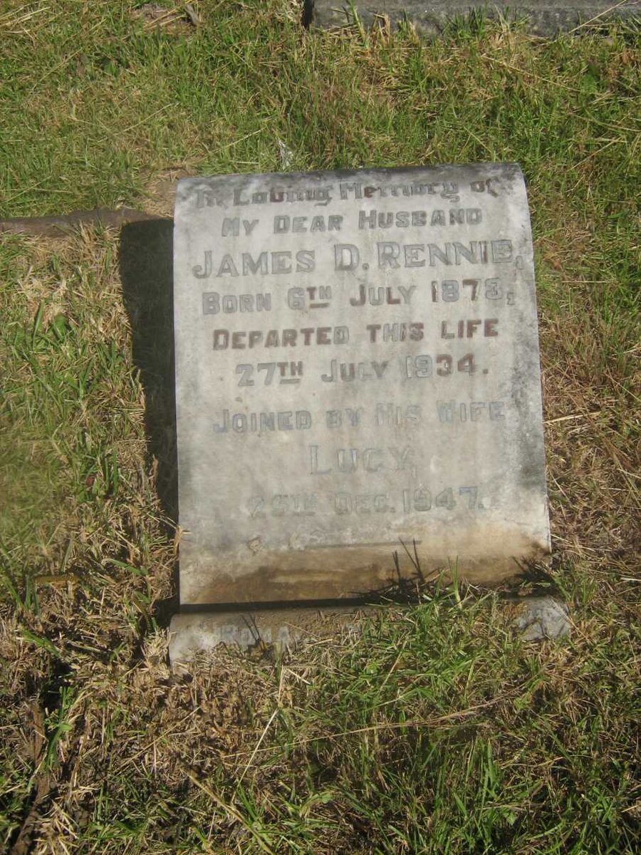 RENNIE James D. 1873-1934 &amp; Lucy -1947