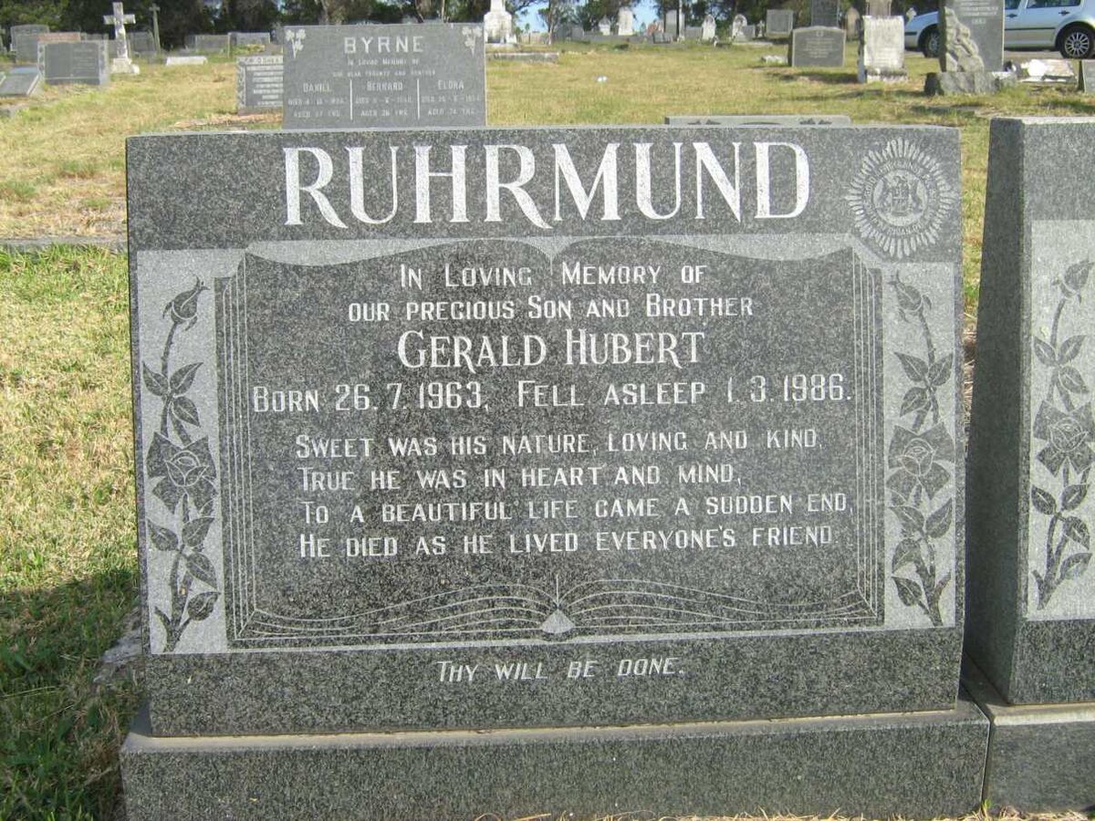 RUHRMUND Gerald Hubert 1963-1986