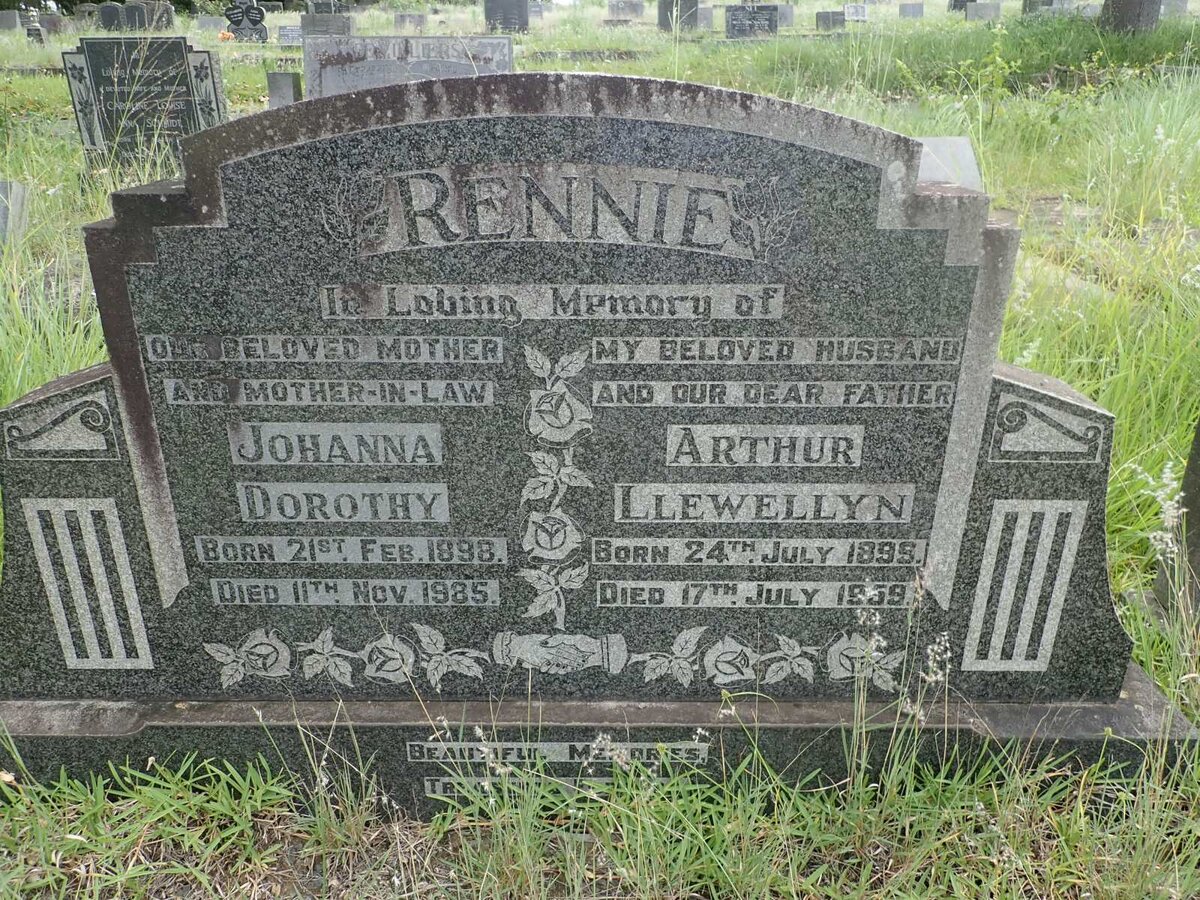 RENNIE Arthur Llewellyn 1899-1959 &amp; Johanna Dorothy 1898-1985