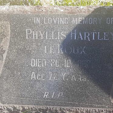 ROUX Phyllis Hartley, le -1982