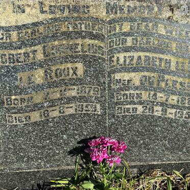ROUX Robert Cornelius, le 1879-1959 & Elizabeth DU PLESSIS 1886-1951