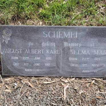 SCHEMEL August Albert Karl 1890-1961 & Selma Maria 1900-1987