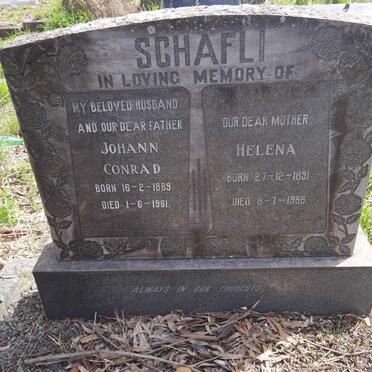 SCHAFLI Johann Conrad 1869-1961 & Helena 1891-1966