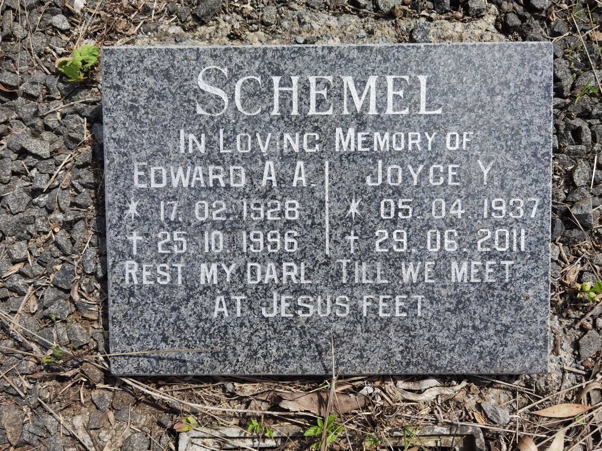 SCHEMEL Edward A.A. 1928-1996 & Joyce Y. 1937-2011