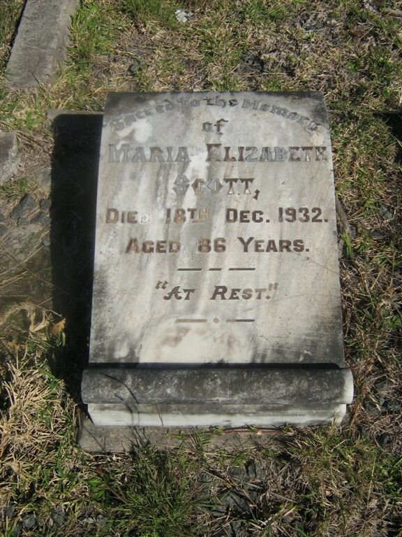 SCOTT Maria Elizabeth -1932