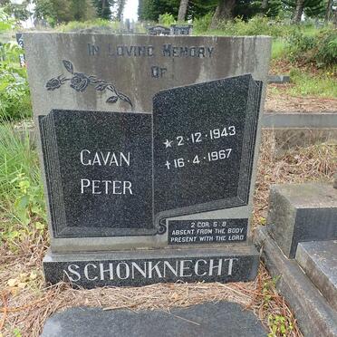 SCHONKNECHT Gavan Peter 1943-1967
