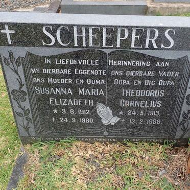SCHEEPERS Theodorus Cornelius 1913-1998 &amp; Susanna Maria Elizabeth 1912-1980