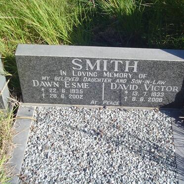 SMITH David Victor 1933-2008 &amp; Dawn Esme 1935-2002