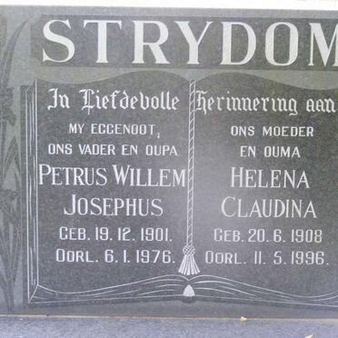 STRYDOM Petrus Willem Josephus 1901-1976 &amp; Helena Claudina 1908-1996
