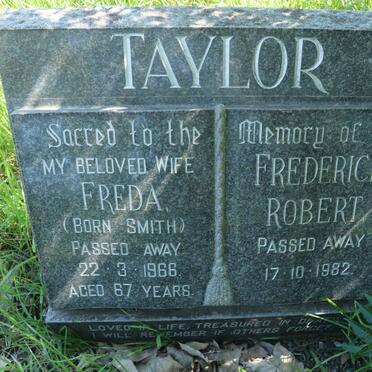 TAYLOR Frederick Robert -1982 &amp; Freda nee SMITH -1966