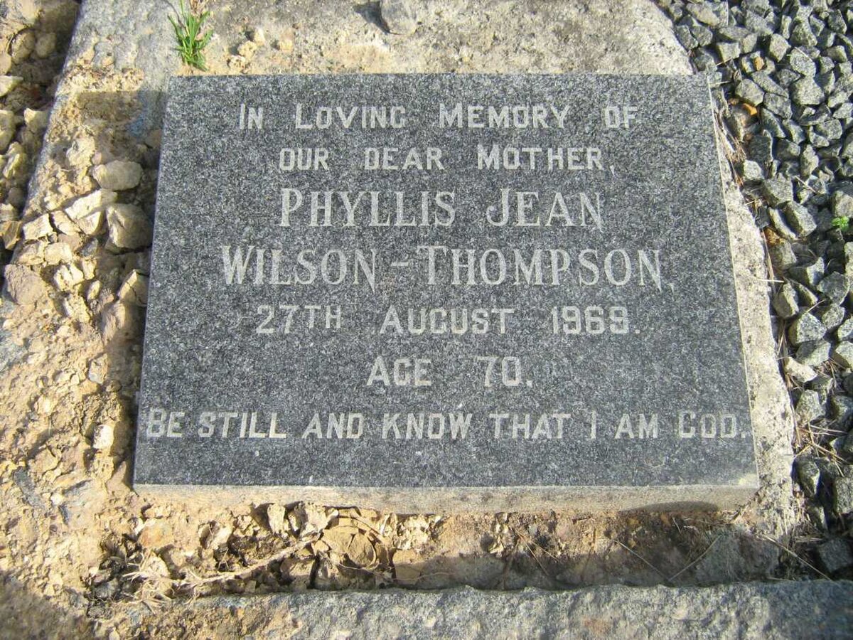 THOMPSON Phyllis Jean, Wilson -1969