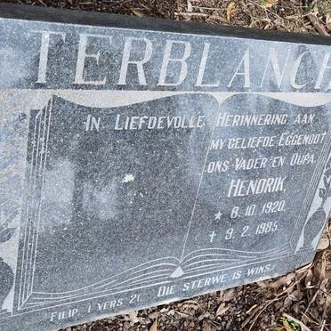 TERBLANCHE Hendrik 1920-1985