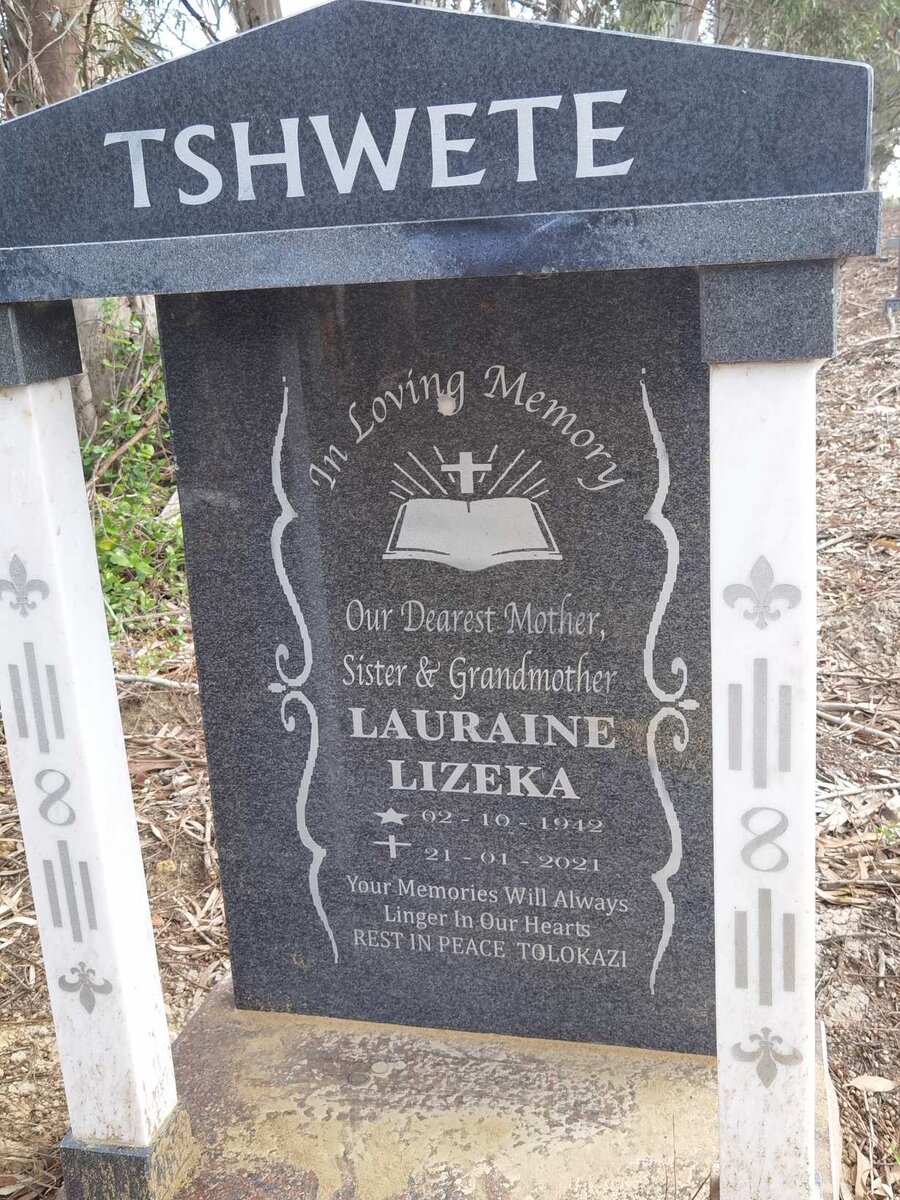 TSHWETE Lauraine Lizeka 1942-2021