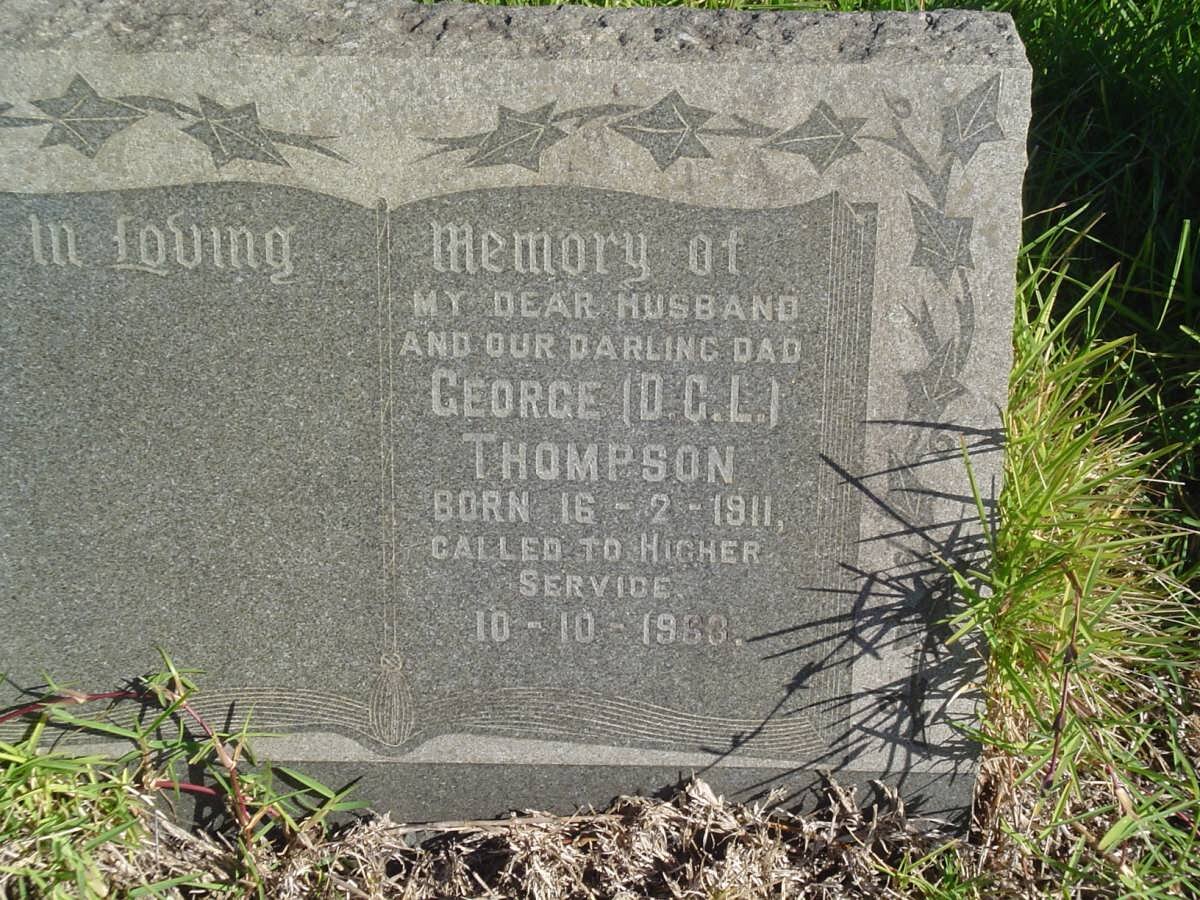 THOMPSON D.G.L. 1911-1963