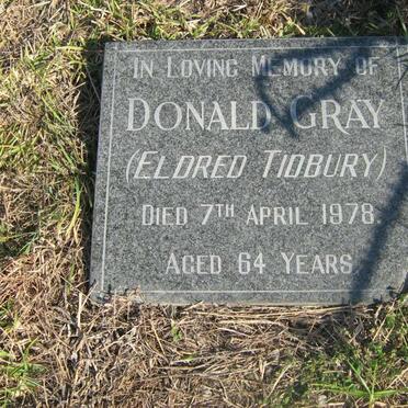 TIDBURY Robert James -1964 &amp; Mary -1973 :: GRAY Eldred Tidbury -1978