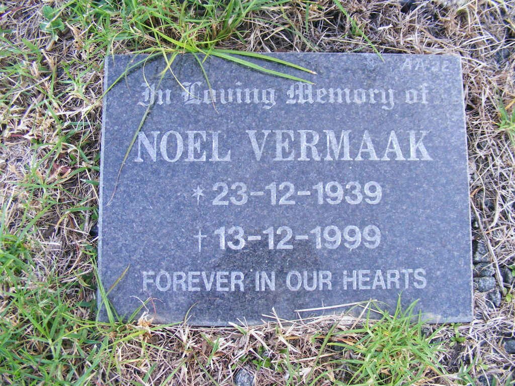 VERMAAK Noel 1939-1999